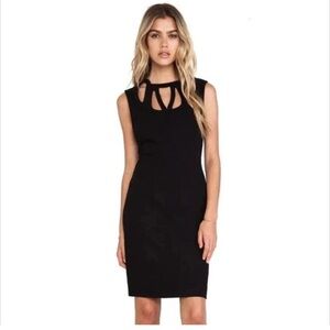 Diane von Furstenberg Black Amy Cut Out Shift Dress Size 4